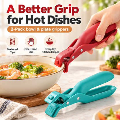 🔥BUY 1 GET 1 FREE - Hot Bowl & Plate Grippers | Kitchen Safety Clips