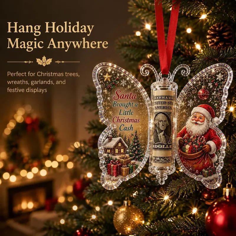 🎄 Christmas Butterfly Cash Gift Ornament ——🎁Make Cash Gifting Feel Special.
