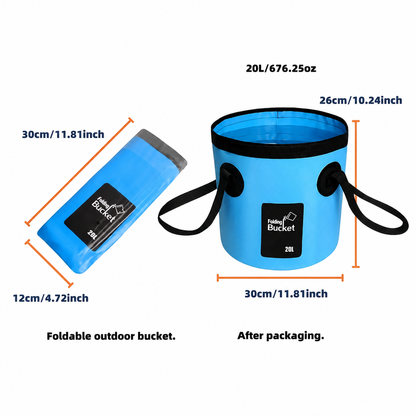 🔥Best Seller⚡🏕️Collapsible Folding Water Bucket 12L/20L, Portable PVC Outdoor Bucket