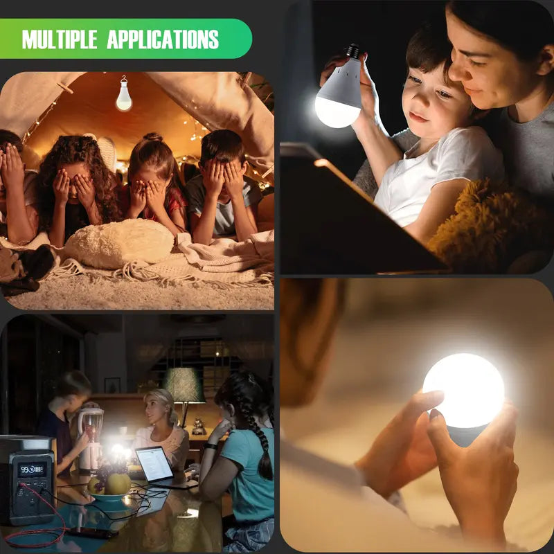 🔥LAST DAY 49% OFF🔥💡Rechargeable Emergency Light Bulb | 9W Battery Backup LED Bulb for Power Outages