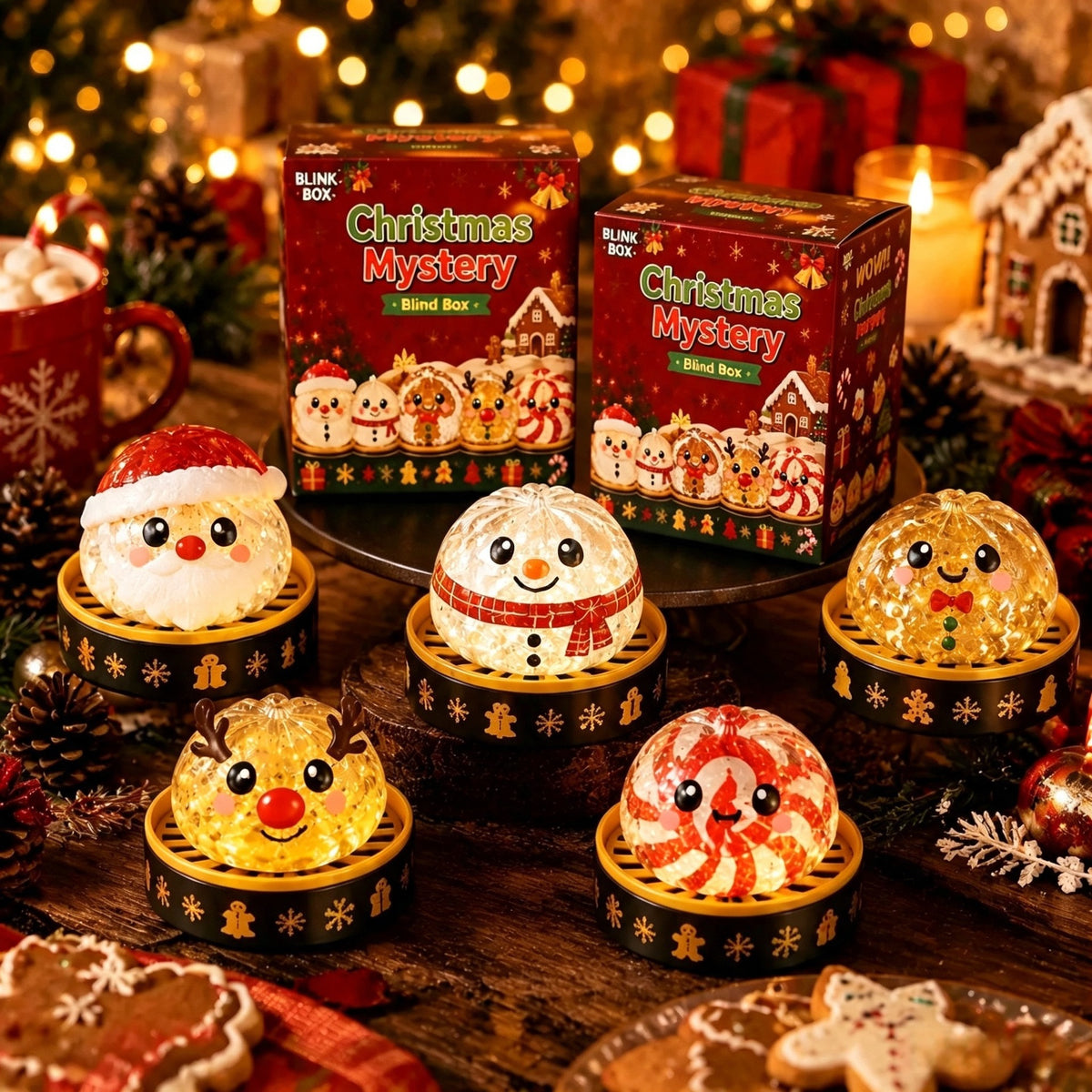 🔥 Limited-Time 49% OFF 🎄 Christmas Mystery Dumpling Squishy Blind Box 🎁 Cute Holiday Surprise Gift