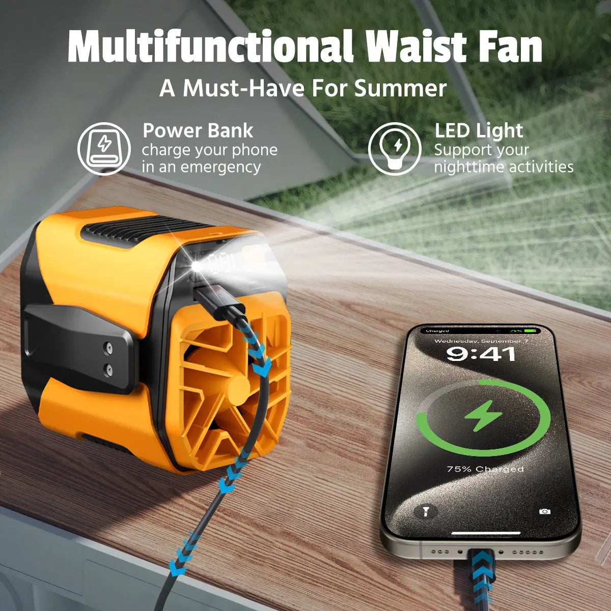 ☀️SUMMER SALE 49% OFF❄️Summer Must-Have Waist Cooling Fan 4 IN 1