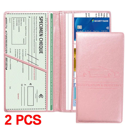 🗃️Car Registration & Insurance Card Holder, Magnetic Closure Vehicle Organizer, Car Essential Document Wallet