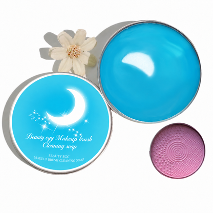🔥 Limited-Time 49% OFF 🫧 Makeup Brush Cleaning Soap with Silicone Scrub Pad | 100g ✨