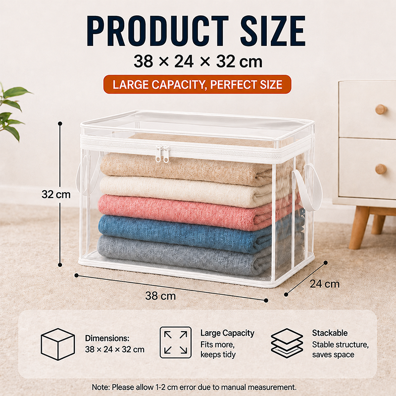 🎁 Mother's Day Sale 49% OFF📦Large Heavy-Duty Thick Plastic Clear Storage Bag for Clothes, Moving & Storage