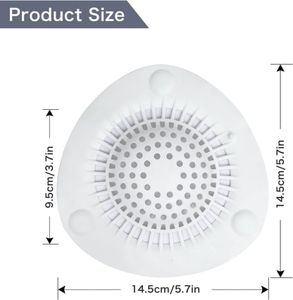 🔥LAST DAY 49% OFF🔥🚿 Convex Silicone Hair Catcher 🧼 with Suction Cups, Reusable Drain Filter
