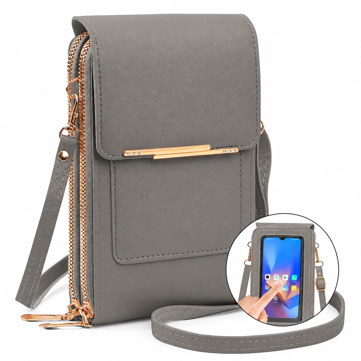 👜 Women's Touch Screen Crossbody Phone Bag · No Need to Take Out Phone 📱 — Best Gift for Her 💕
