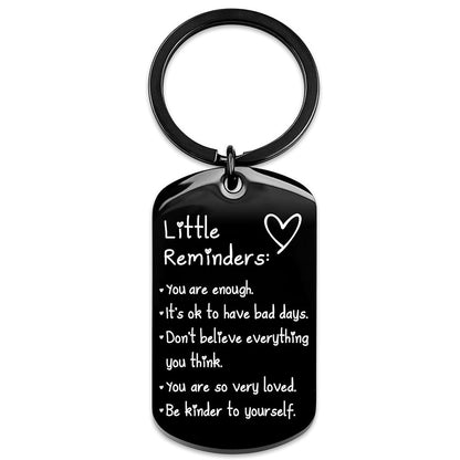 💖 Little Reminders Keychain ✨ Stainless Steel Encouragement Gift