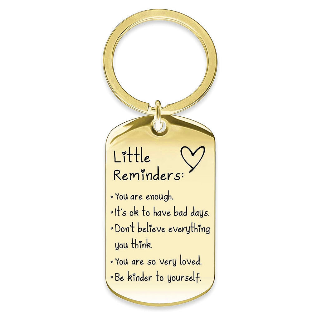 💖 Little Reminders Keychain ✨ Stainless Steel Encouragement Gift