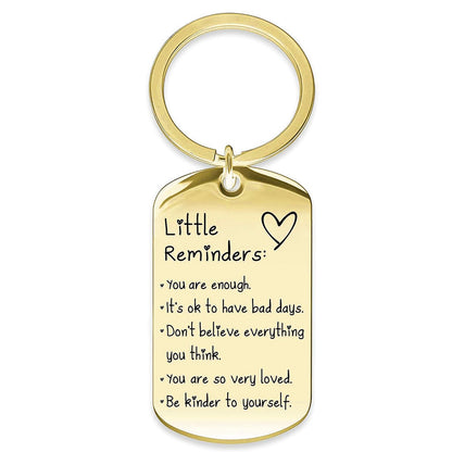 💖 Little Reminders Keychain ✨ Stainless Steel Encouragement Gift