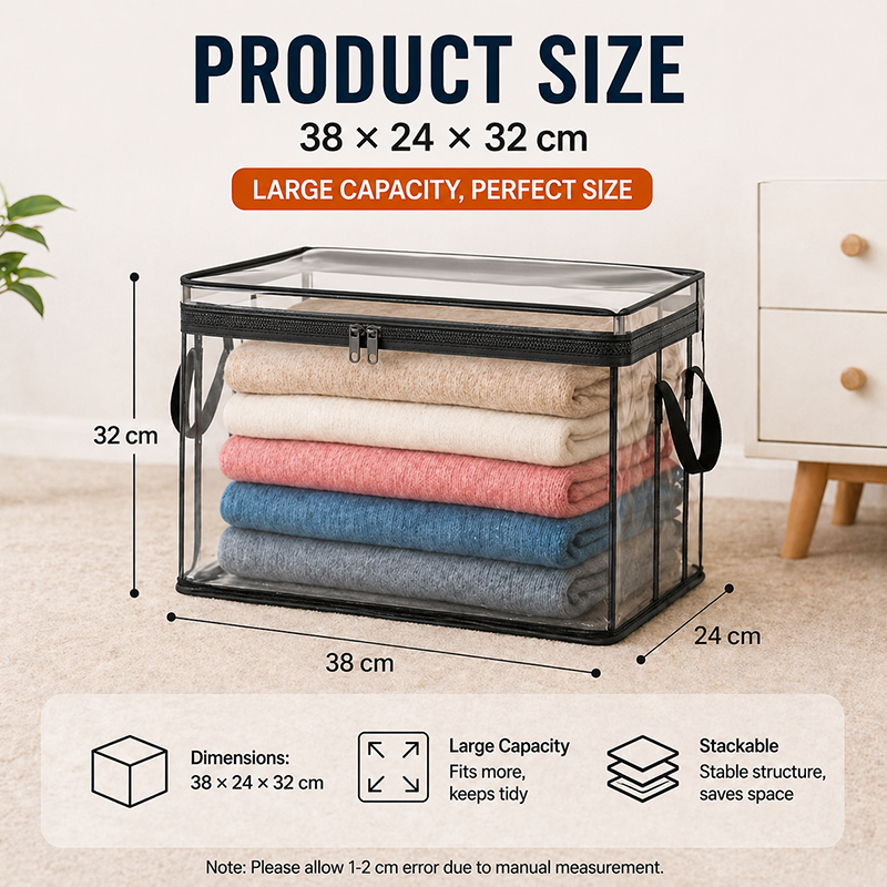 🎁 Mother's Day Sale 49% OFF📦Large Heavy-Duty Thick Plastic Clear Storage Bag for Clothes, Moving & Storage