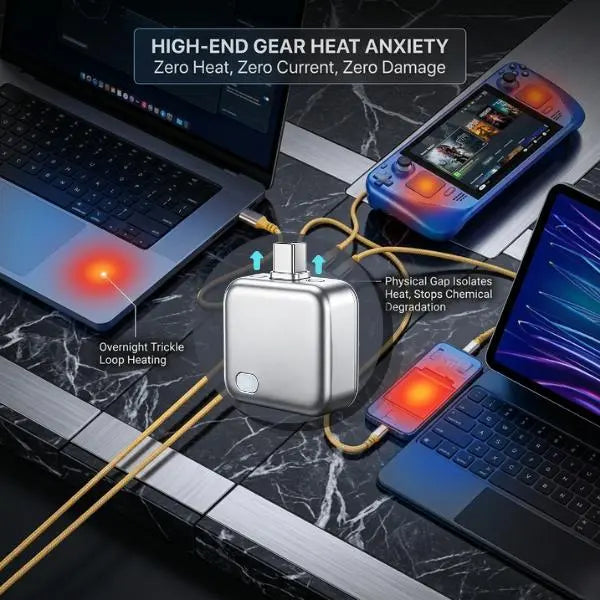 ⚡Smart Auto Stop Charging Protector🔋 - AI Auto Disconnect 140W Fast Charger-Protect Your Cell Phone and Home from Accidental Fires
