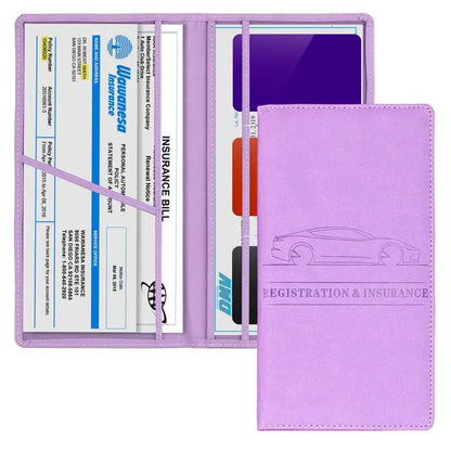 🗃️Car Registration & Insurance Card Holder, Magnetic Closure Vehicle Organizer, Car Essential Document Wallet