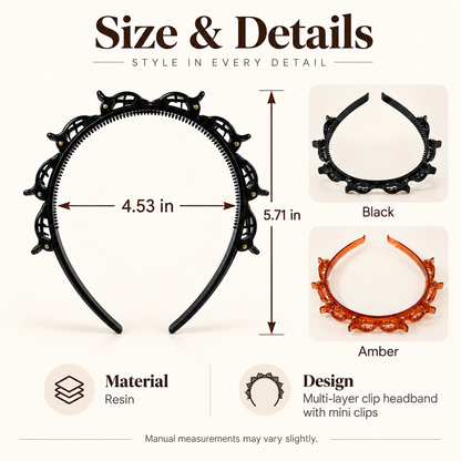 💕49% OFF🔥 Multi-Layer Clip Headband for Women | Y2K Resin Hair Band ✨