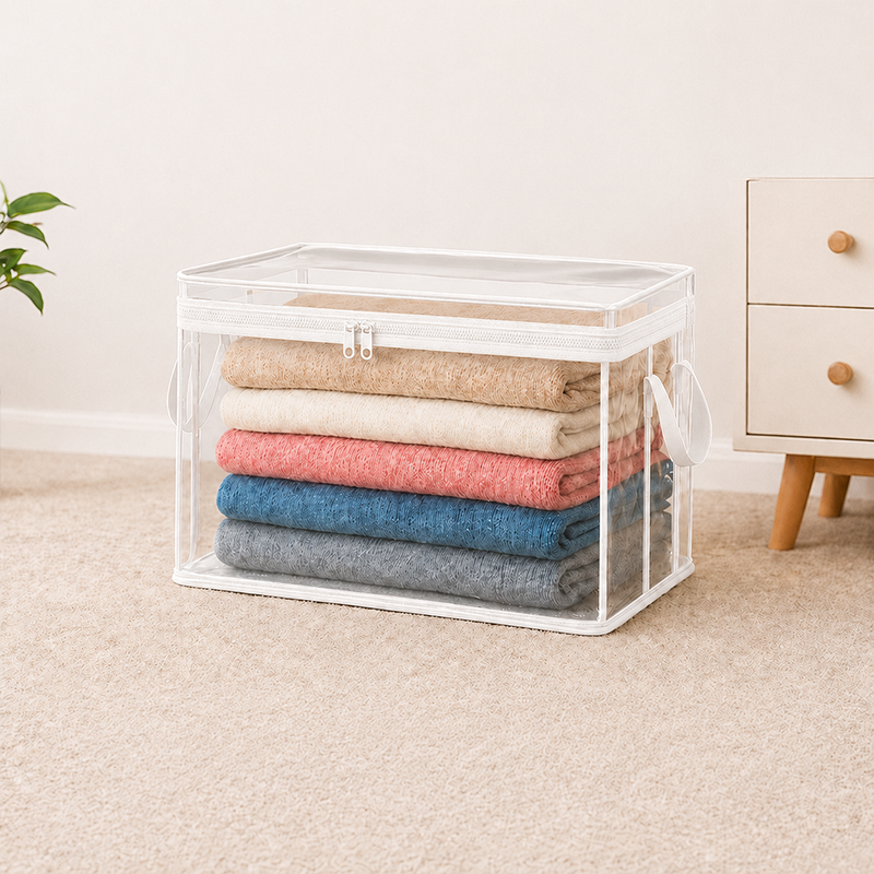 🎁 Mother's Day Sale 49% OFF📦Large Heavy-Duty Thick Plastic Clear Storage Bag for Clothes, Moving & Storage