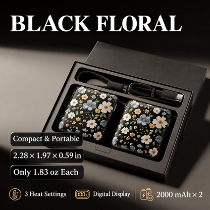 Mini Rechargeable Hand Warmer | Floral & Pocket-Sized Warmth