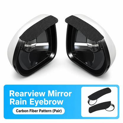 🔥 49% OFF - 🌧️ 2-in-1 Car Mirror Rain Visor + 360° Blind Spot Mirror · Clip-On Carbon Fiber Style