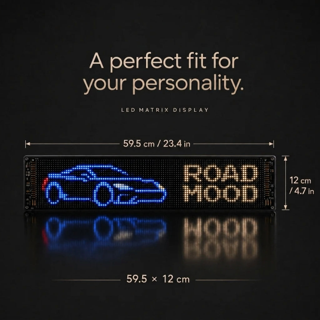 🚗 RGB Pixel LED Car Window Display | Custom Messages, Emojis & Animations 🌈