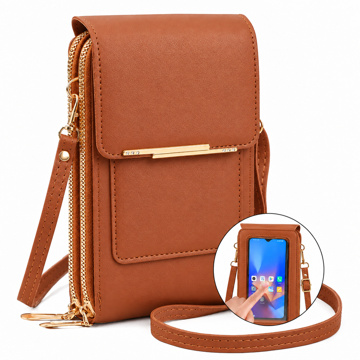 👜 Women's Touch Screen Crossbody Phone Bag · No Need to Take Out Phone 📱 — Best Gift for Her 💕