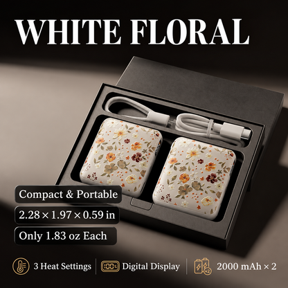 Mini Rechargeable Hand Warmer | Floral & Pocket-Sized Warmth