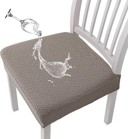 Jacquard Chair Cover – Stretch Fabric, Waterproof & Reusable