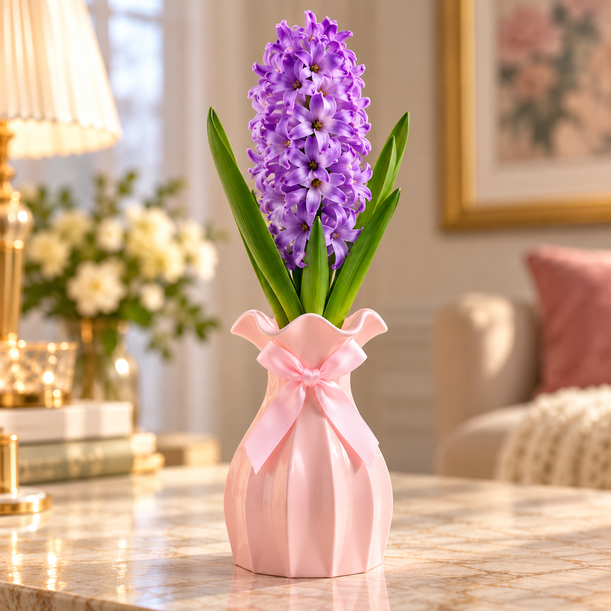 Hyacinth Bulb & Vase Gift Set – A Gift That Grows and Blooms🎁
