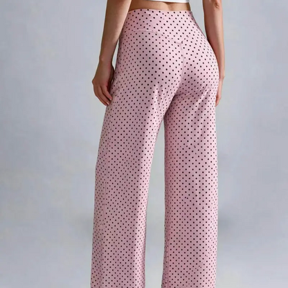 Leopard Print High Waist Wide Leg Pants · Stretchy Casual Trousers