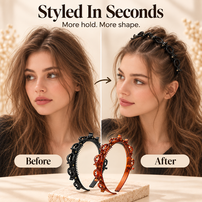 💕49% OFF🔥 Multi-Layer Clip Headband for Women | Y2K Resin Hair Band ✨