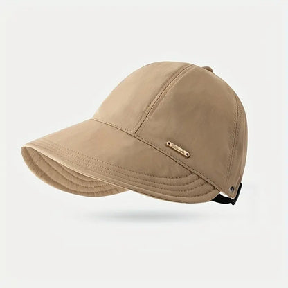 Women's Wide Brim Sun Visor Hat - UPF 50+ Open Top Cap for Ponytails, Golf, and Beach