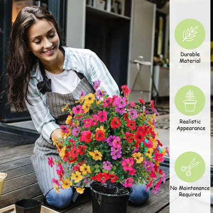 UV Resistant Colorful Fake Flower (6/12/24pcs/set)