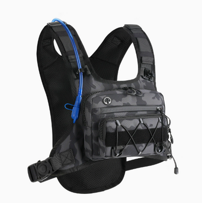 💧 Men’s 2L Tactical Hydration Running Vest – Lightweight Adjustable Chest Pack