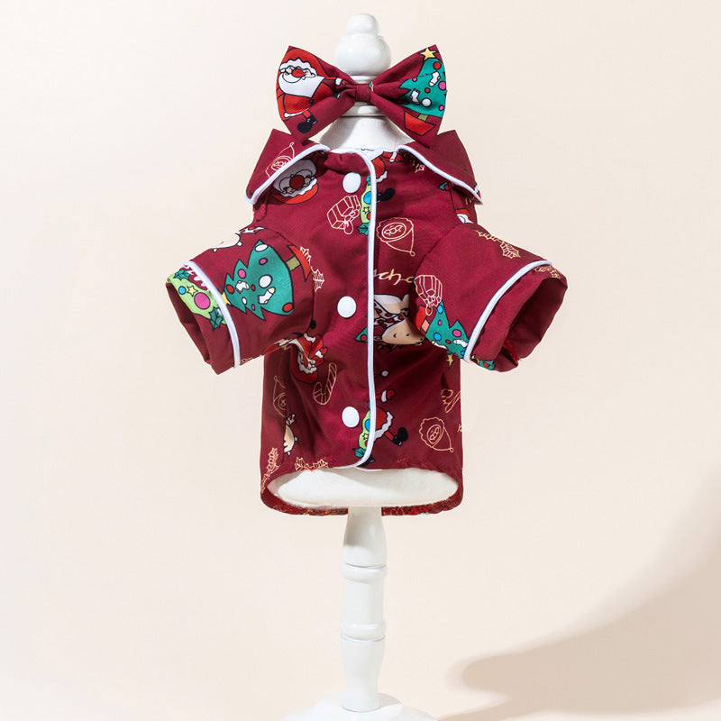Satin-Look Dog & Cat Pajama Shirt | Cute Pet Outfit