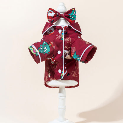 Satin-Look Dog & Cat Pajama Shirt | Cute Pet Outfit