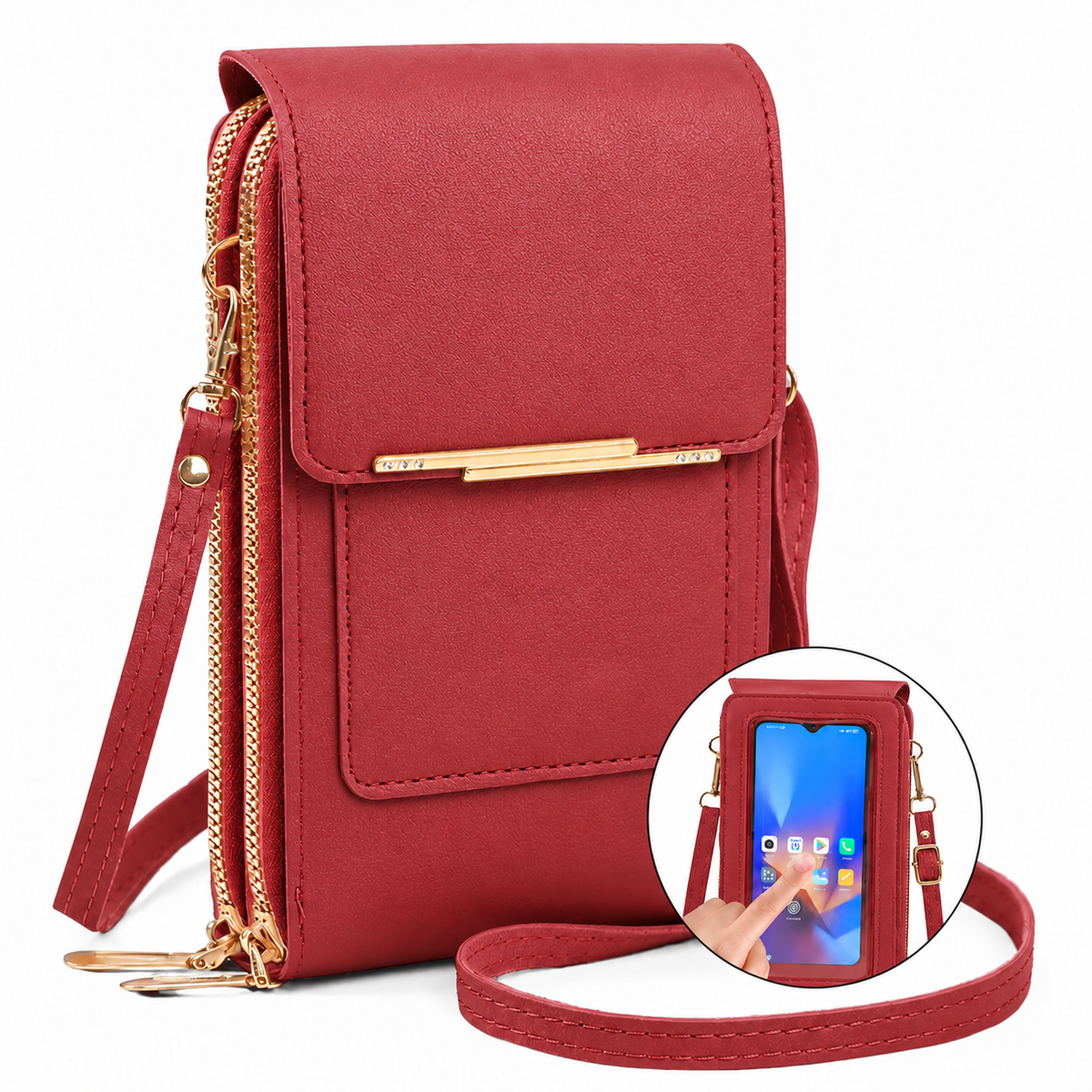👜 Women's Touch Screen Crossbody Phone Bag · No Need to Take Out Phone 📱 — Best Gift for Her 💕