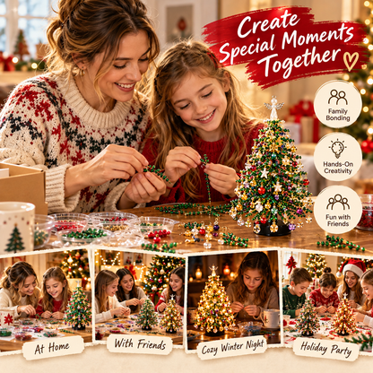 🎄 Create Your Own Holiday Magic – DIY Beaded Christmas Tree Kit with Angel Topper✨