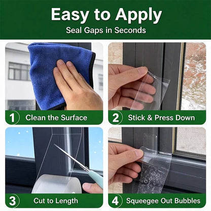 🔥 Winter Must-Have | Transparent Window Sealing Tape – Block Drafts & Keep Your Home Cozy
