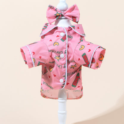 Satin-Look Dog & Cat Pajama Shirt | Cute Pet Outfit