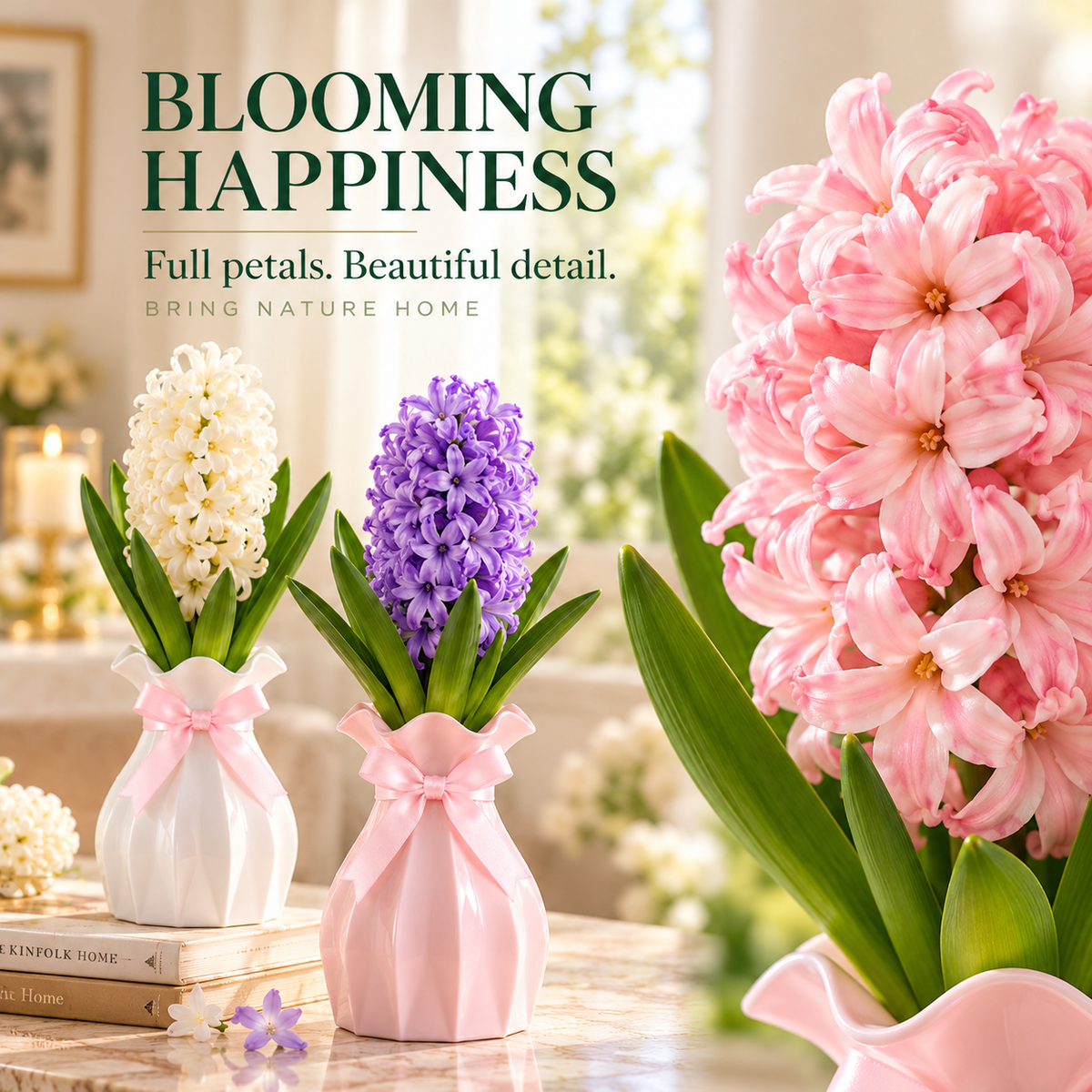 Hyacinth Bulb & Vase Gift Set – A Gift That Grows and Blooms🎁