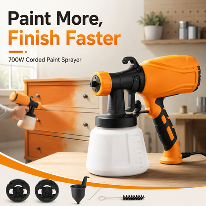 🚚 Free Shipping🎨 Fast & Even Painting! 700W Electric Paint Sprayer (1200ml) – No Brush Marks!
