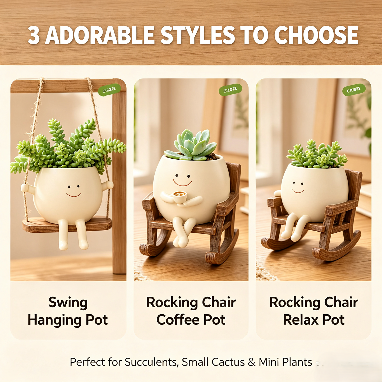 🍀Pokipot™ Happy Flowerpot,Cute Lazy Smile Character Planter Pot🪴