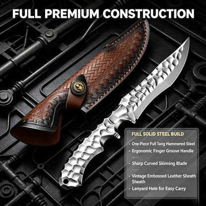 🔥Limited Time-50% OFF🔥Premium Handcrafted Vintage Forged Textured Keel Hunting Knife🗡️
