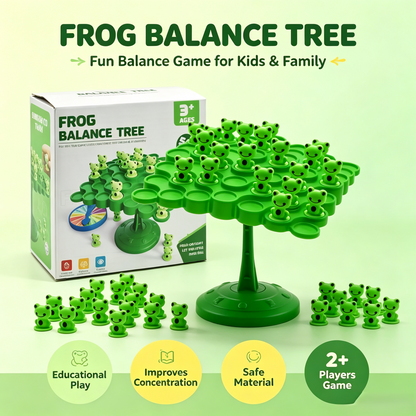 🐸Frog Balance Tree Game, Kids Educational Balance Toy, Multiplayer Family Desktop Interactive Board Game🎲