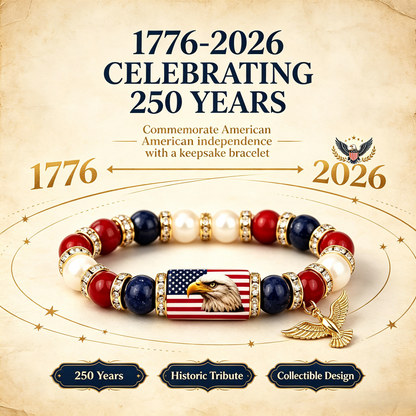 American Spirit Patriotic Eagle Beaded Bracelet🇺🇸250th Anniversary of Independence 1776-2026🎉