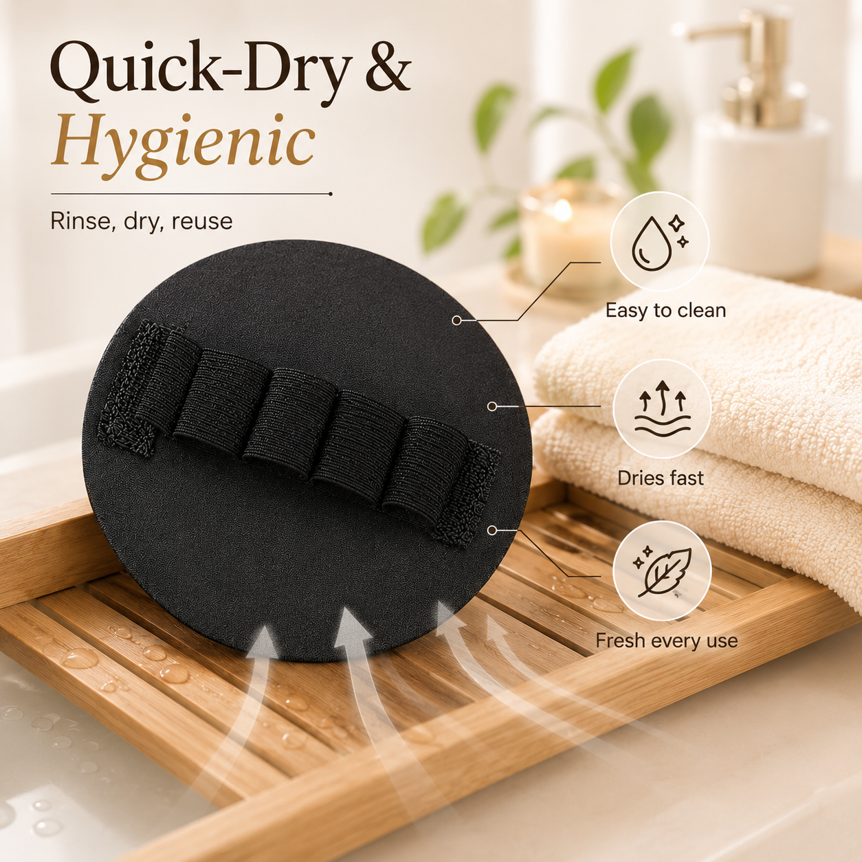 🧽 4 Counts Soft Exfoliating Shower Scrubber🔥Effectively cleanses the body and gently exfoliates