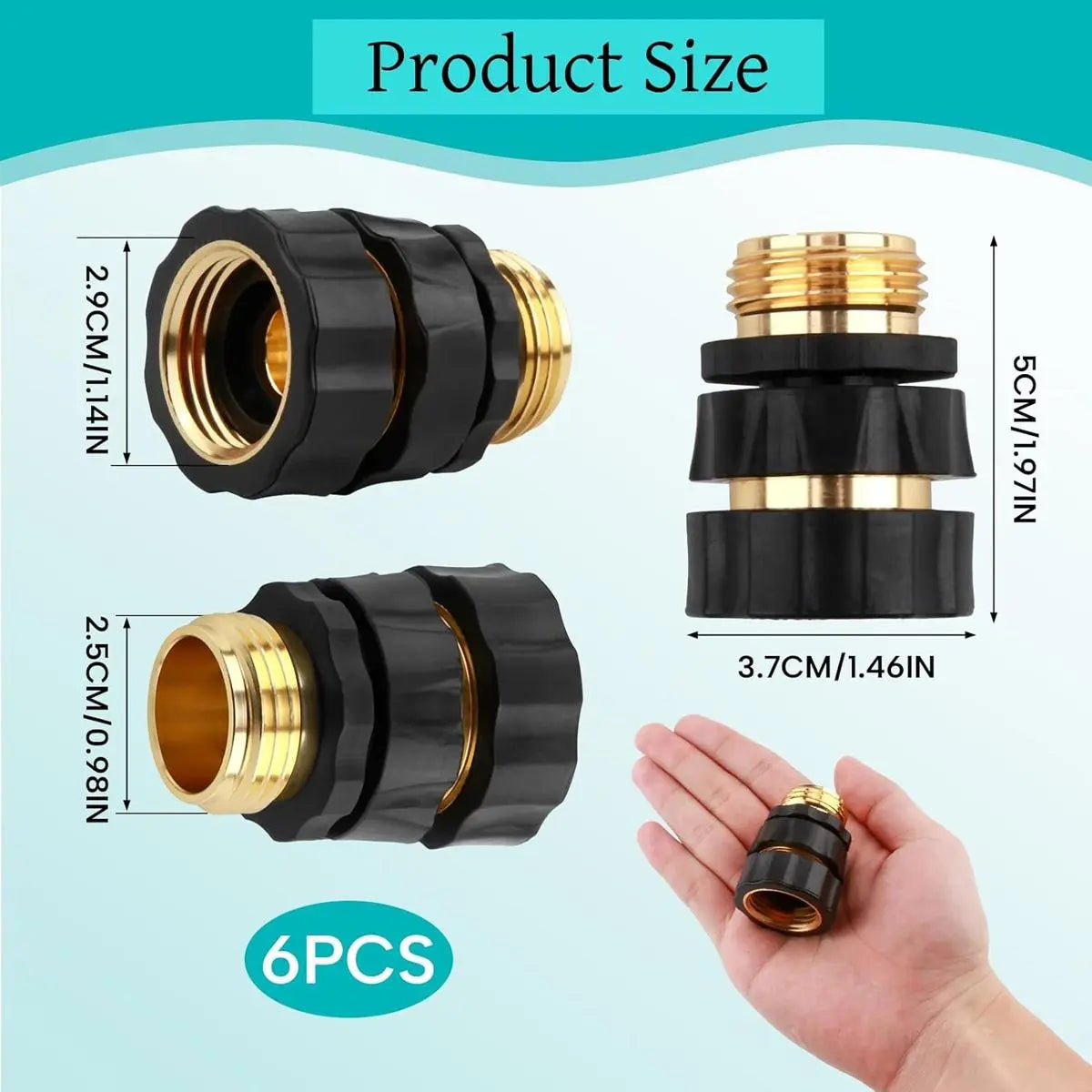 VeroFlow™ 1-Second Snap Hose Connector Kit – Premium 3/4" Aluminum Quick Connect Fittings – Precision Leak-Free Design 🌊🛡️