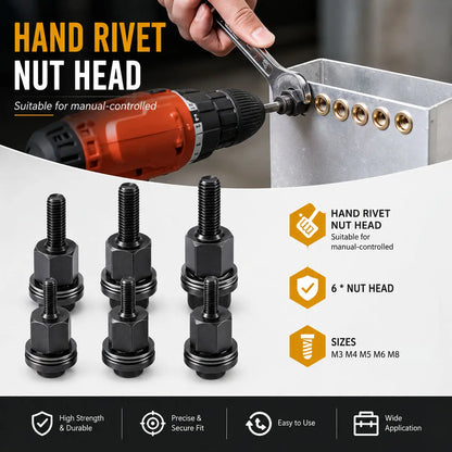 🔥Limited Time-49% OFF🔥Head Rivet Nut Tool Kit M3-M8 Carbon Steel for Automotive & DIY