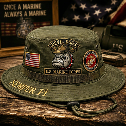 🇺🇸 Last Day Promo: 49% OFF -🐾U.S. Marine Corps Devil Dogs Tribute Boonie Hat