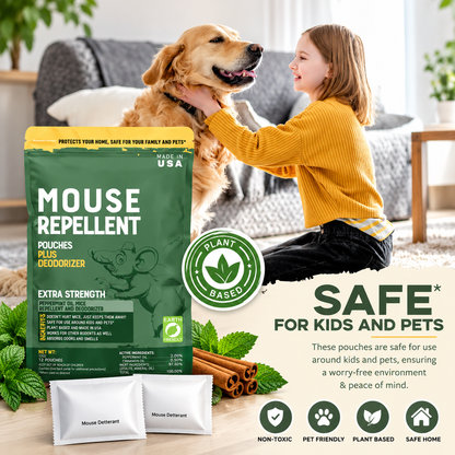 🌿 Mouse Repellent Pouches (12 Pack) · Peppermint Oil for Car & Home