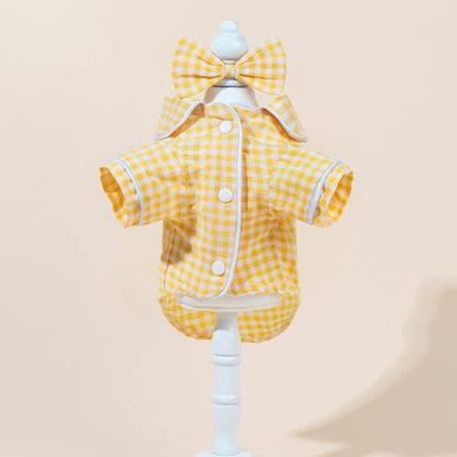 Satin-Look Dog & Cat Pajama Shirt | Cute Pet Outfit