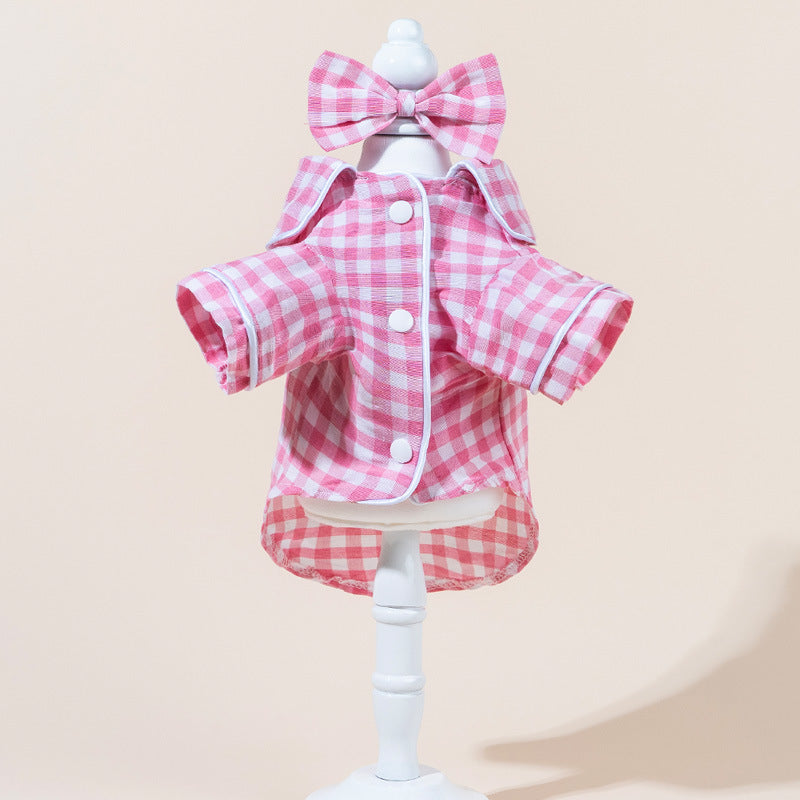 Satin-Look Dog & Cat Pajama Shirt | Cute Pet Outfit